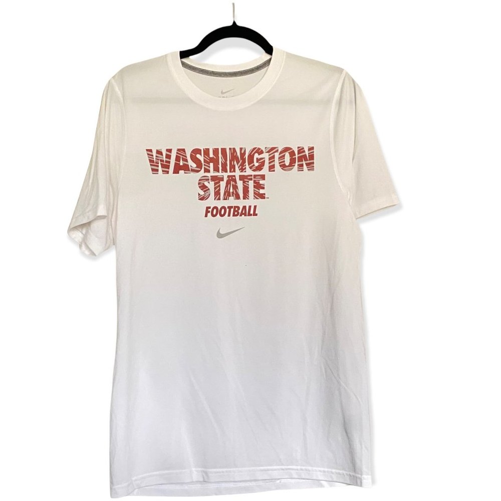 Nike Dri-Fit Washington State T-Shirt White With Red Lettering| Men's Small
